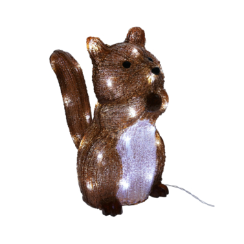 Kerstdecoratie konijn/eekhoorn acryl figuur LED verlichting 29 x 16,5 cm per stuk