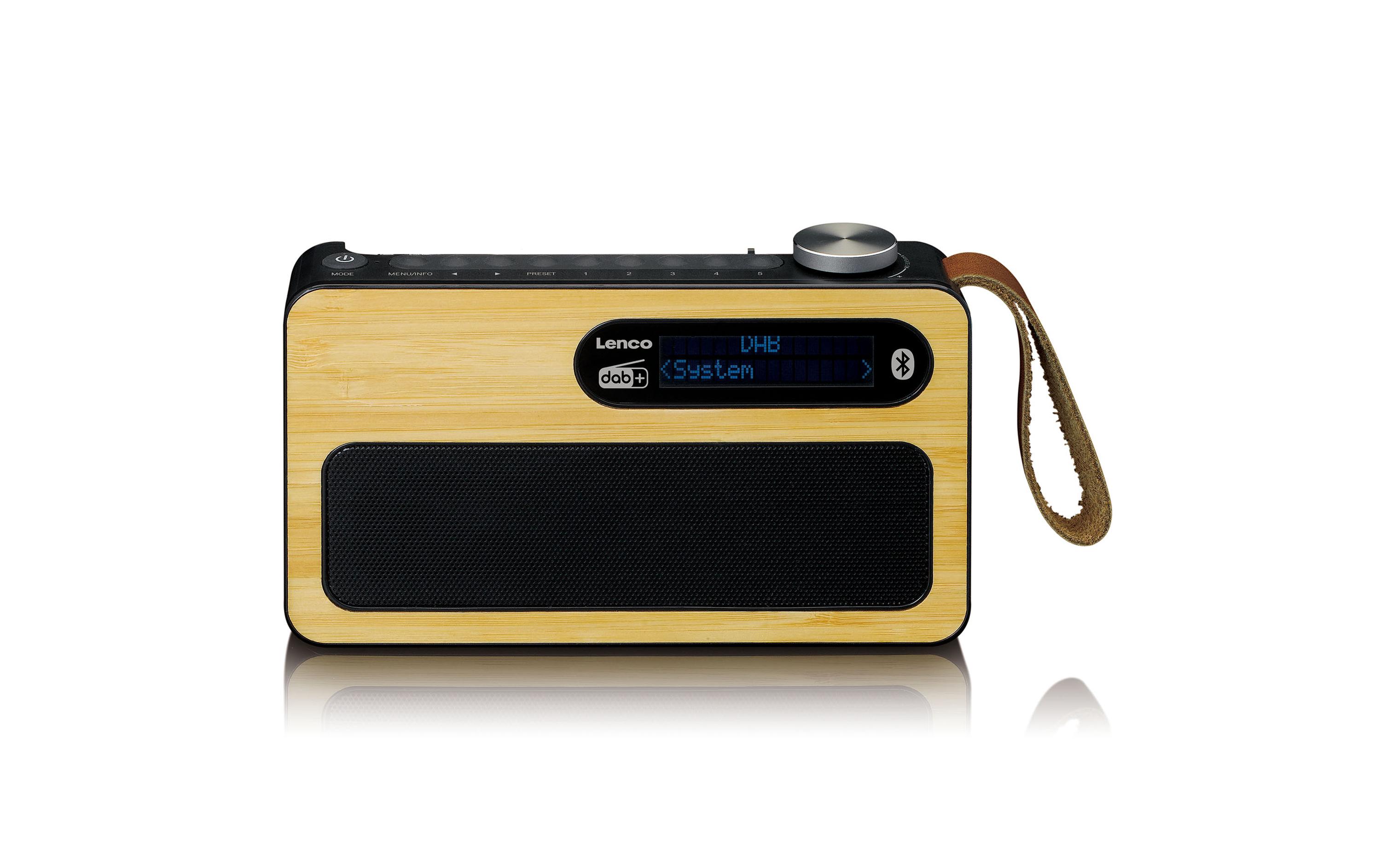 DAB+ Radio PDR-040 Bambus/SchwarzPortabler DAB+ / FM-Radio mit Akkubetrieb und Bluetooth
