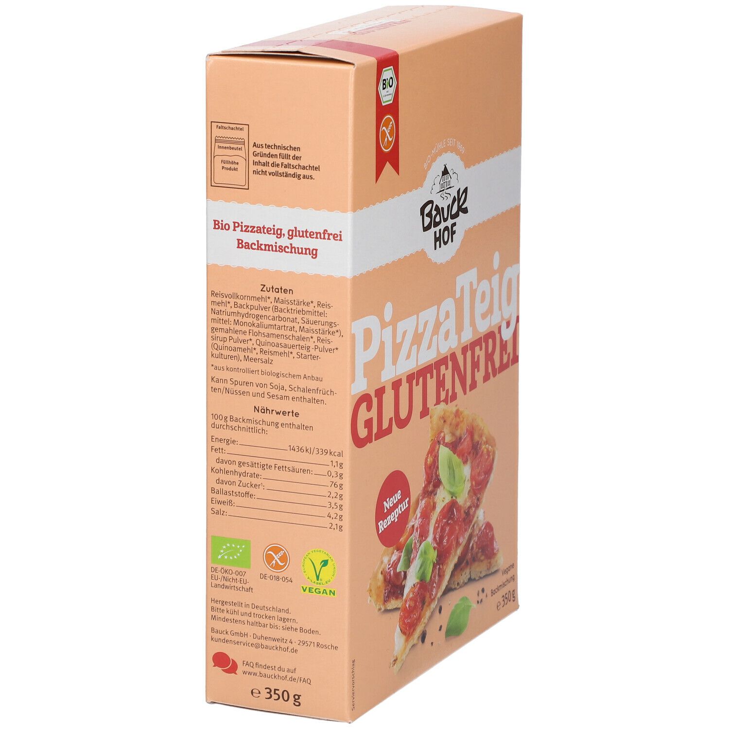 Bauckhof Pizzateig Backmischung, glutenfrei