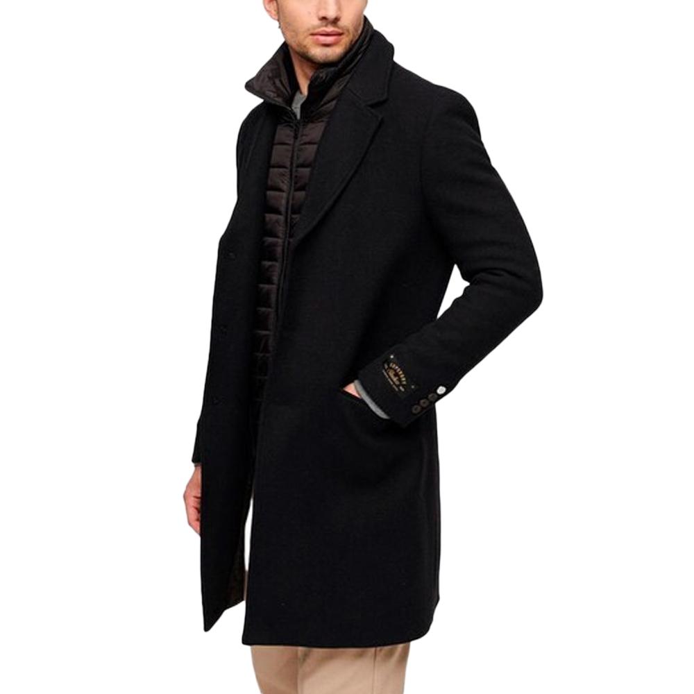 Superdry Manteau Noir Homme Superdry 2 In 1 Wool Town