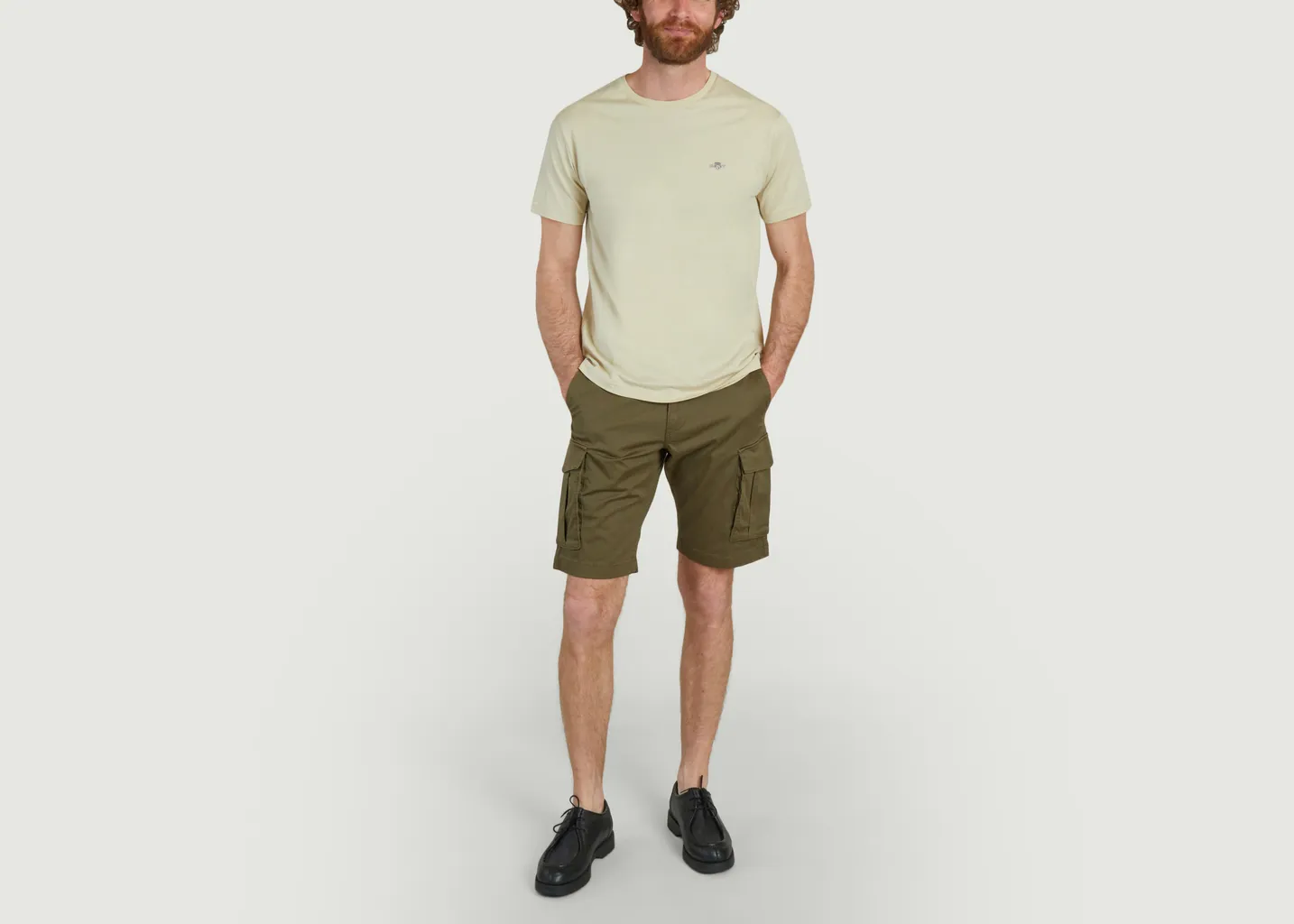 Short Cargo Décontracté En Sergé Gant