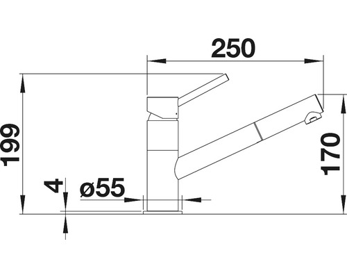 Blanco keukenkraan KANO-S chroom 521503