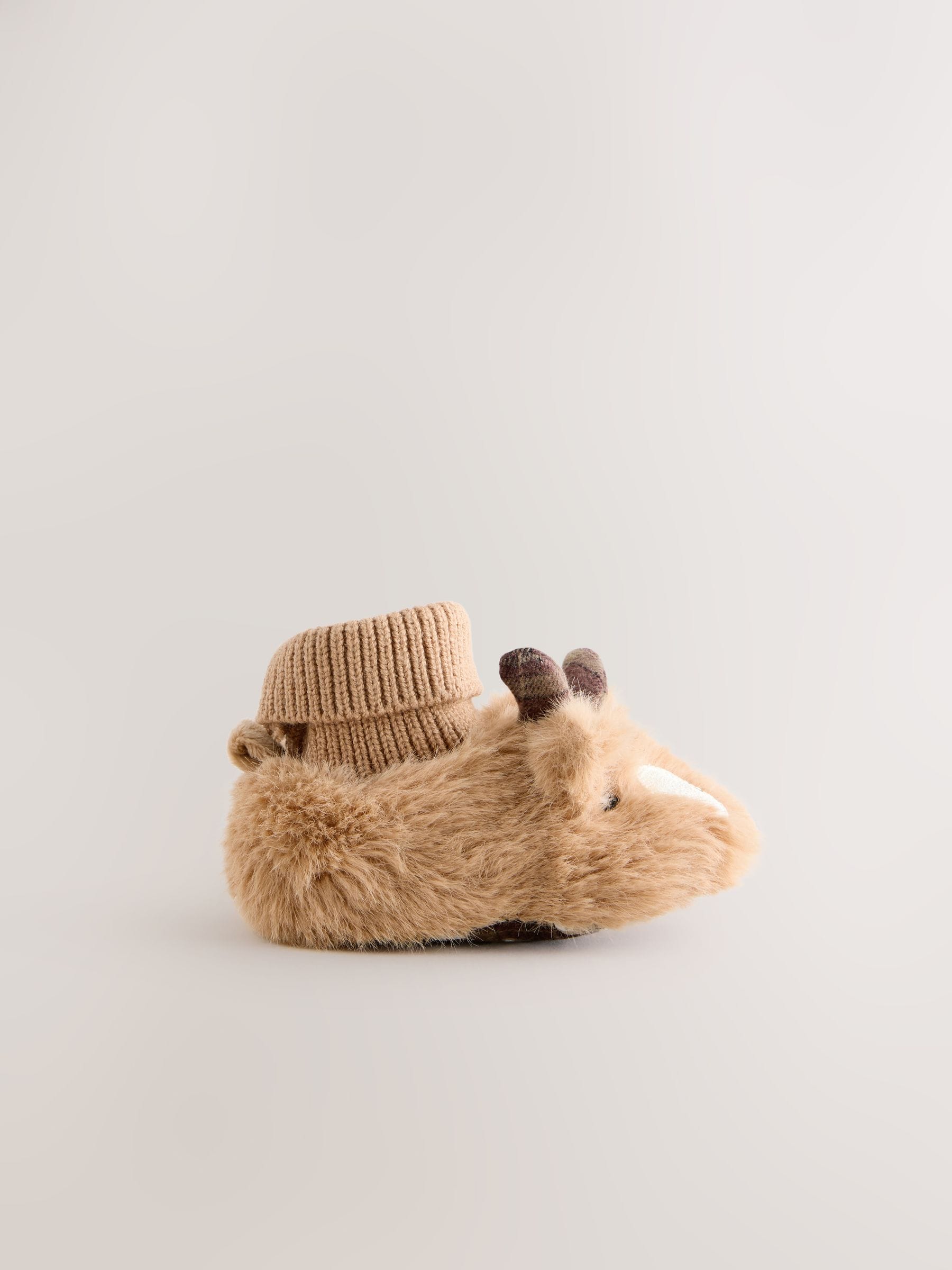 Bruine Hamish The Highland Cow - Baby Sokken Top Boots (0-18mnd)