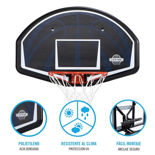 Tabela de Basquete Ultrarresistente com Durabilidade Inteira 112x72 cm UV100