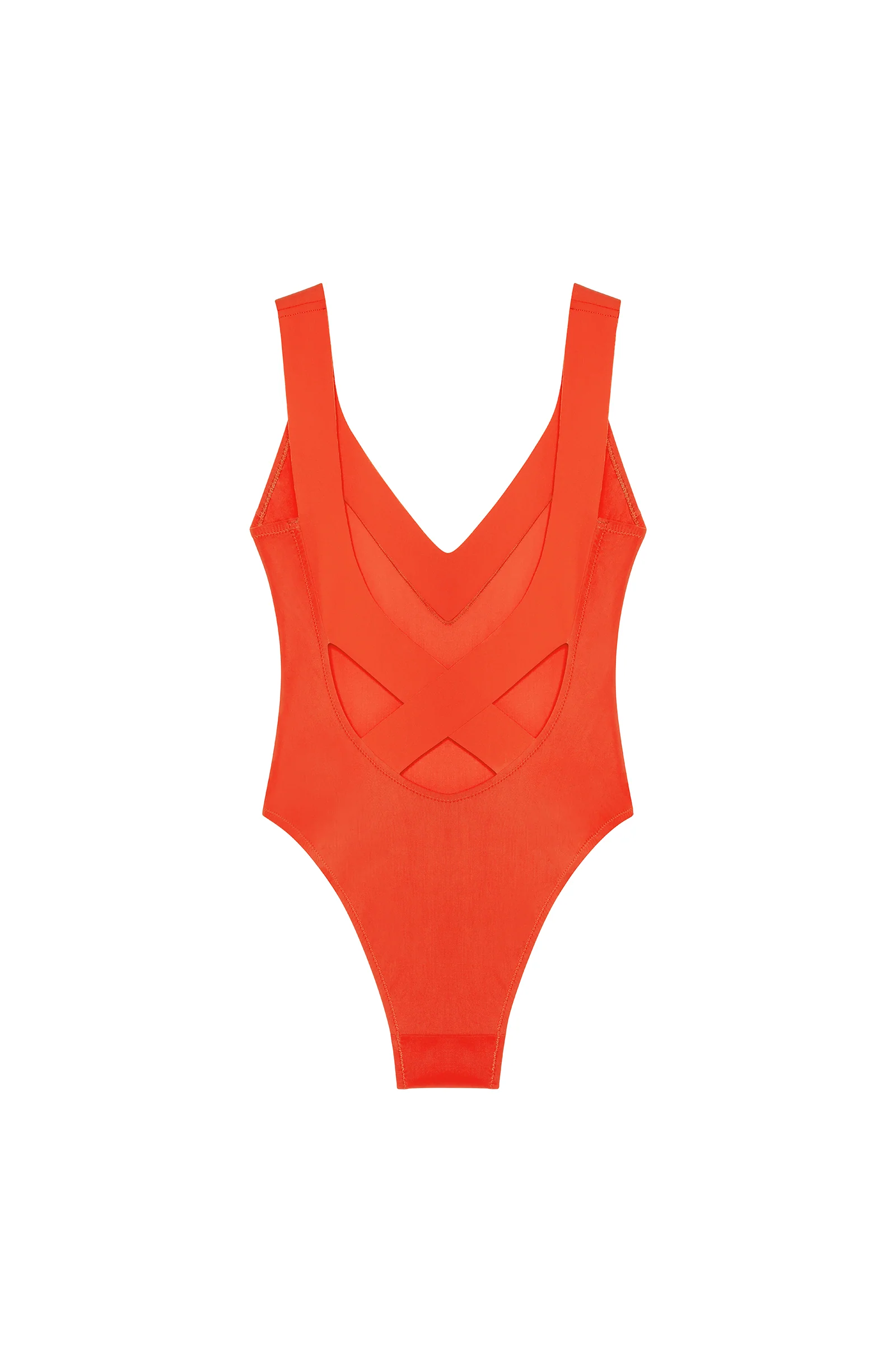 yao Maillot de bain une pièce échancré et dos nu orange Orange