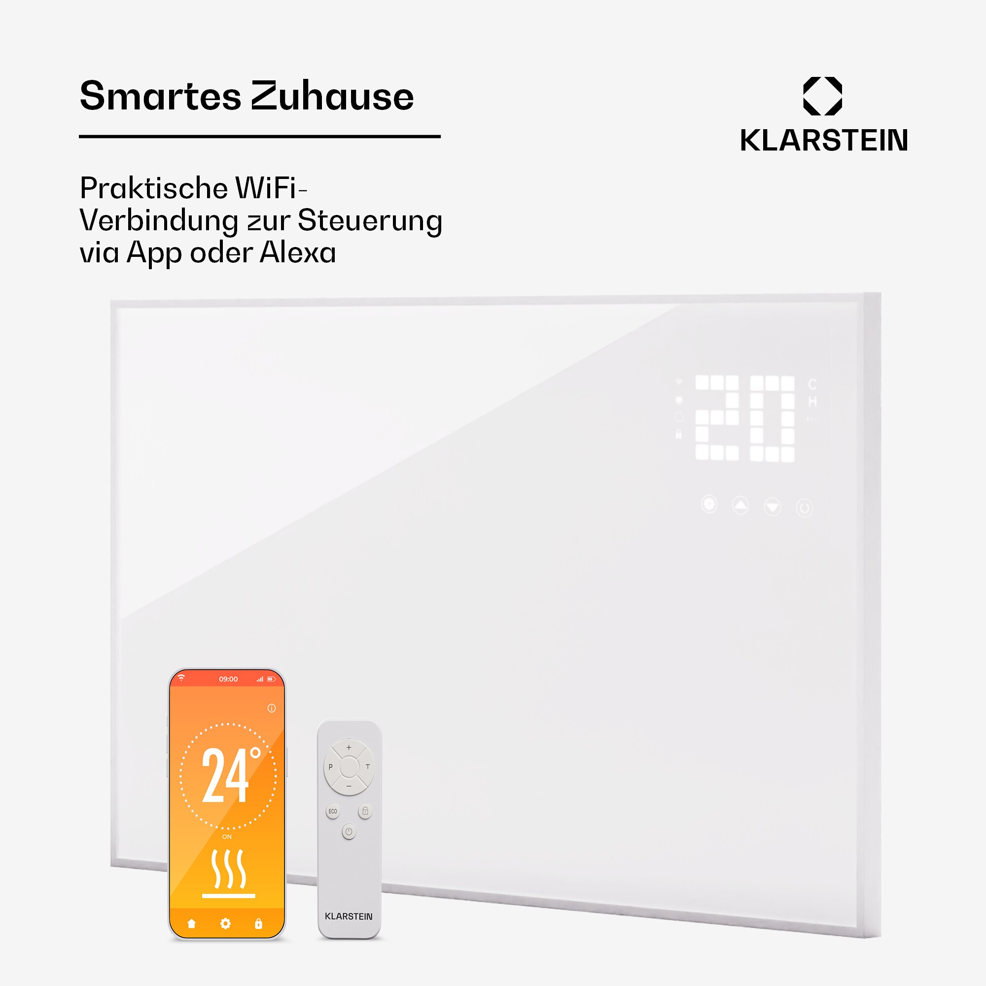 Wonderwall Smart Bornholm Infrarotheizung 100x55cm App 480W