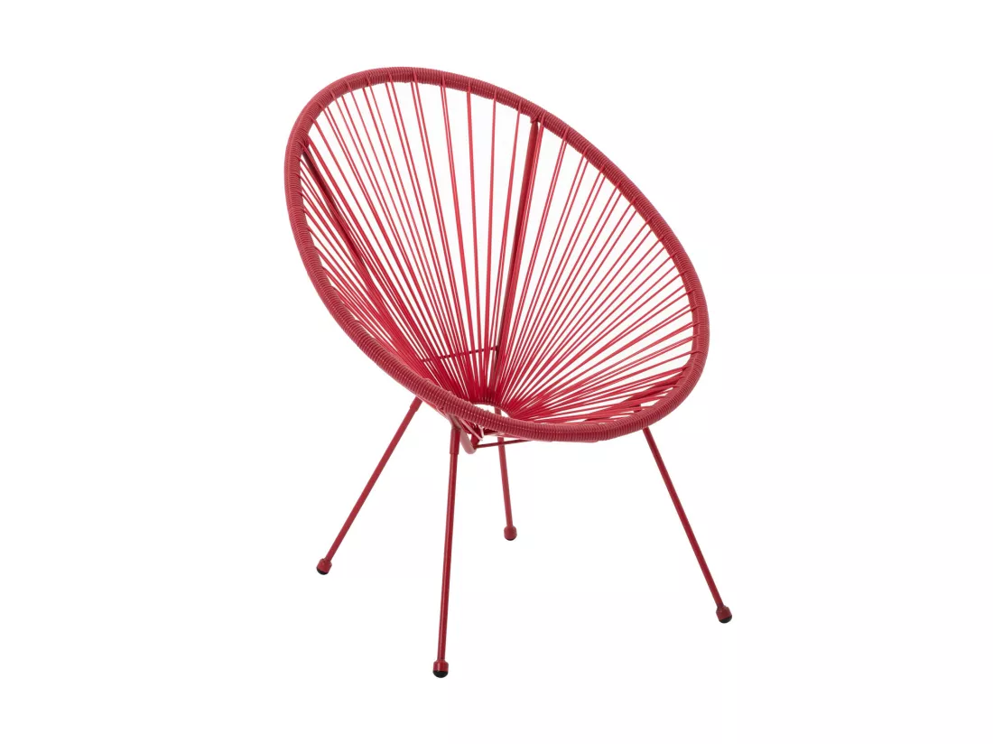 Salon de jardin en fils de résine tressés : 2 fauteuils et une table - Terracotta - ALIOS III de MYLIA