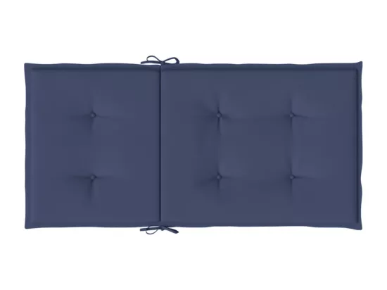 Coussins de chaise à dossier bas lot de 4 bleu marine tissu