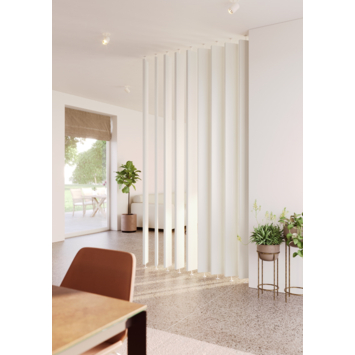 Roomdivider lamellen recht wit 15x240cm