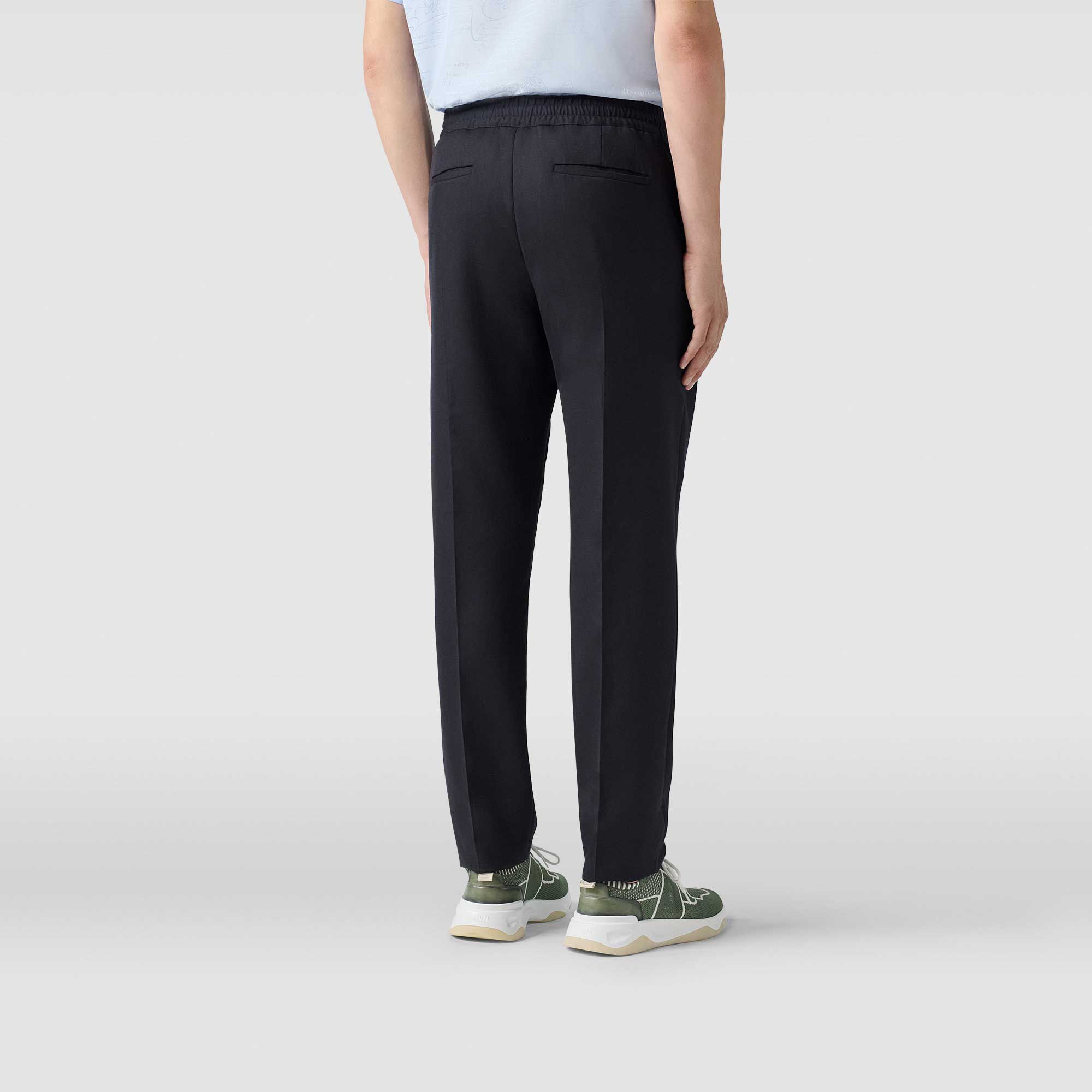 Pantalon À Cordon En Laine