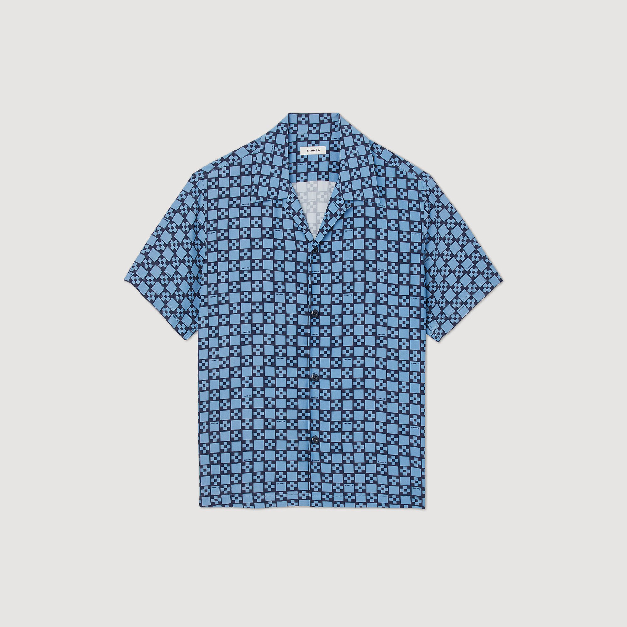 Chemise fluide á manches courtes Homme