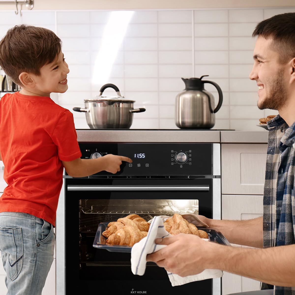 KKT KOLBE Backofen 60 cm Autark | 70L | 2,8kW | Pizzafunktion | Grill | Umluft | Heißluft | Timer | Wärmeschutzverglasung | EB8005ED