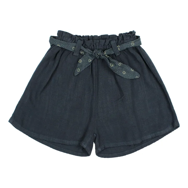 Búho Short Fluide Lin | Bleu nuit