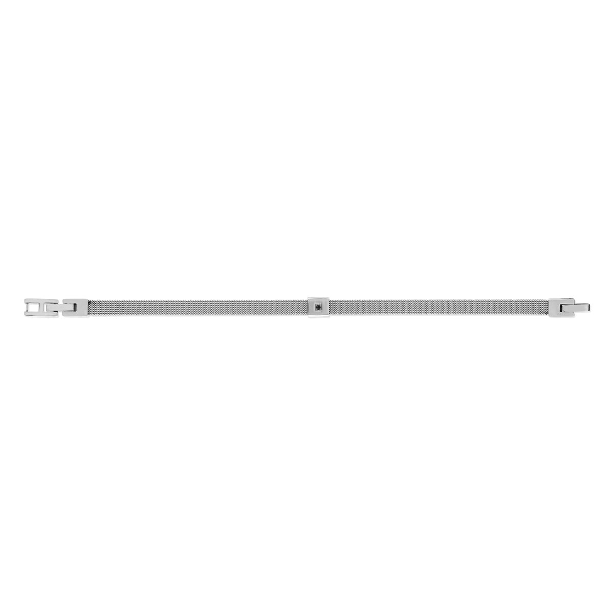 Bracelet acier zirconia noir 21 cm