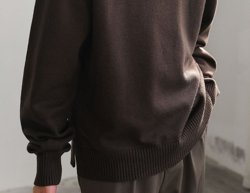Remeefa - Asymmetrische kraag effen trui