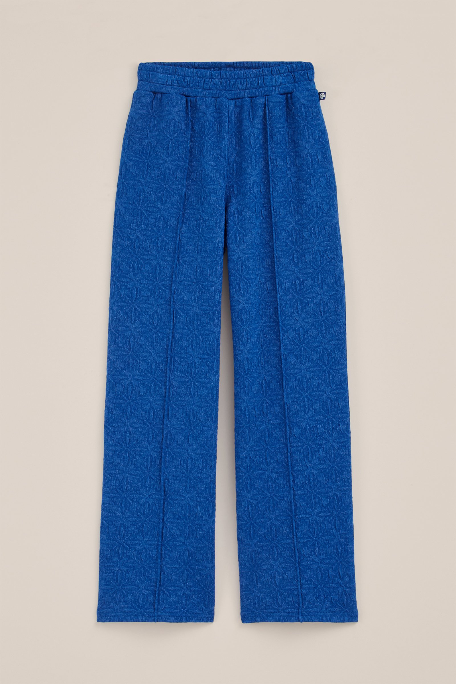 Meisjes straight fit broek met glittergaren WE Fashion Felblauw