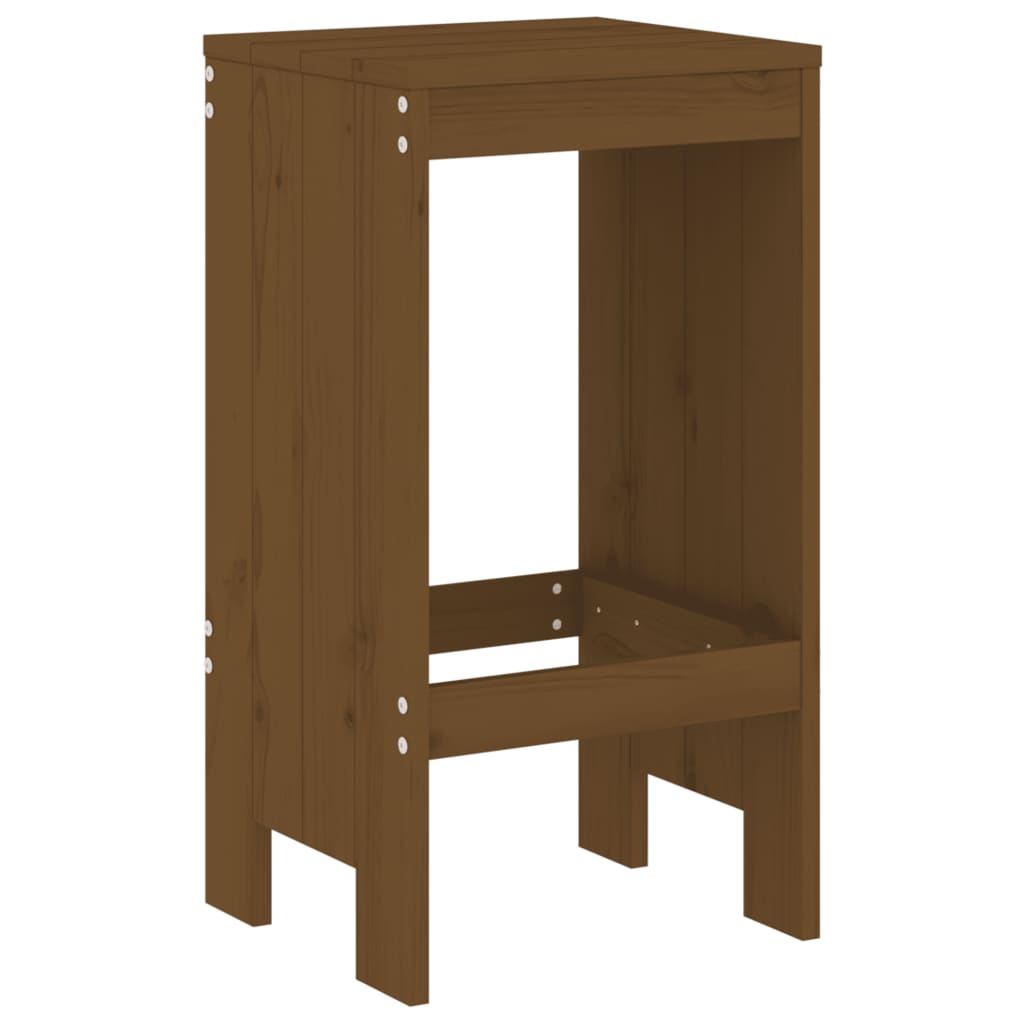 Ensemble de bar de jardin 5 pcs marron miel bois de pin massif