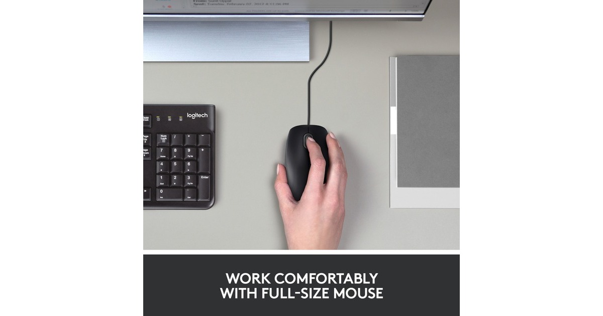 LogitechB100 Optical USB Mouse for Business  (Zwart, 800 dpi)