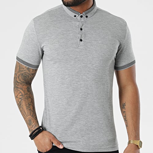 Polo A Manches Courtes 1095 Gris Chiné