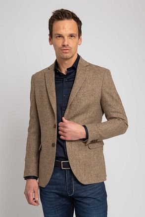 Suitable Tweed Colbert Herringbone Beige BL-2BT-HBTWE-AW23-02 kopen