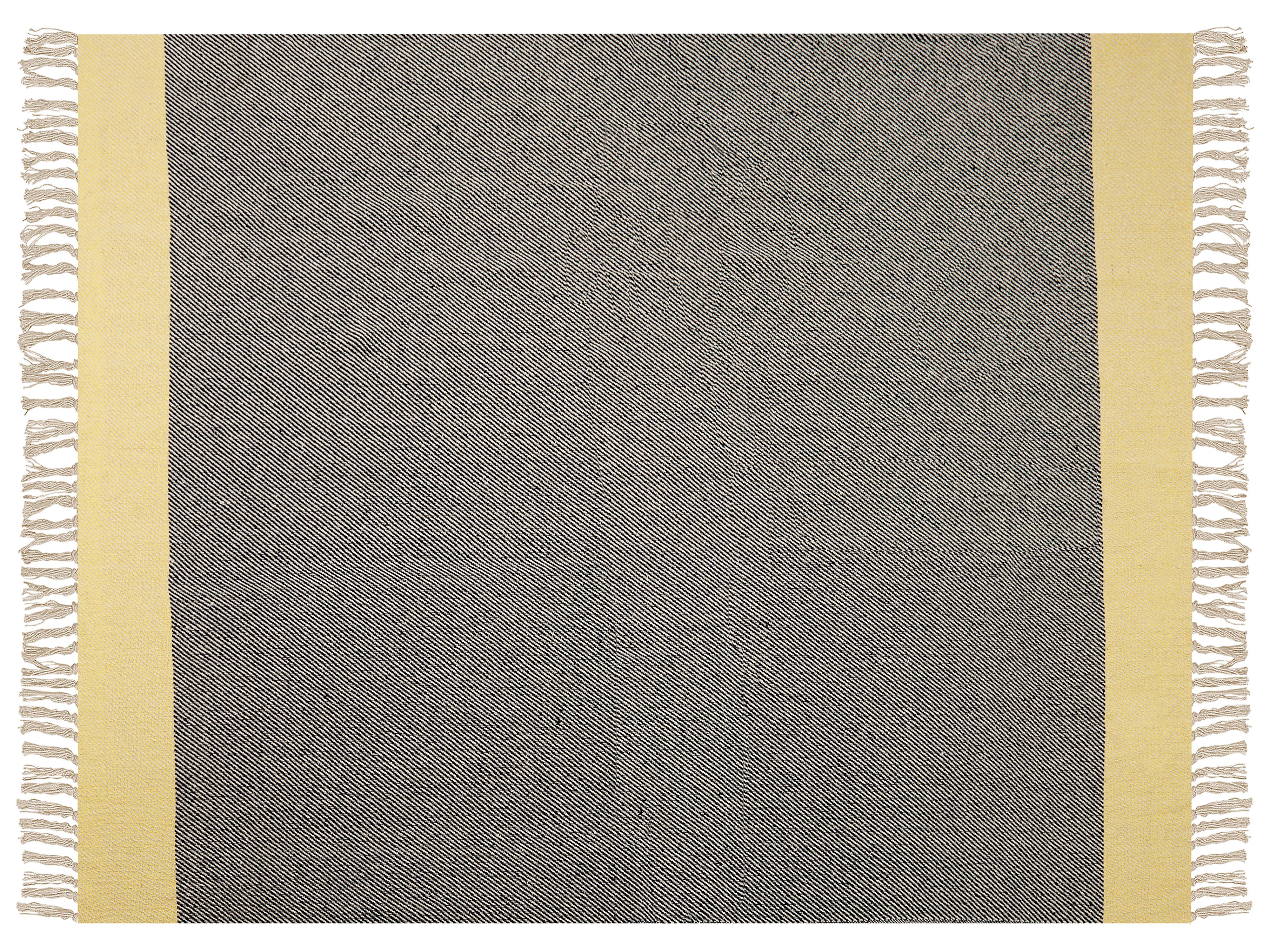 Plaid LAPU Katoen 125 x 150 cm Mosterdgeel