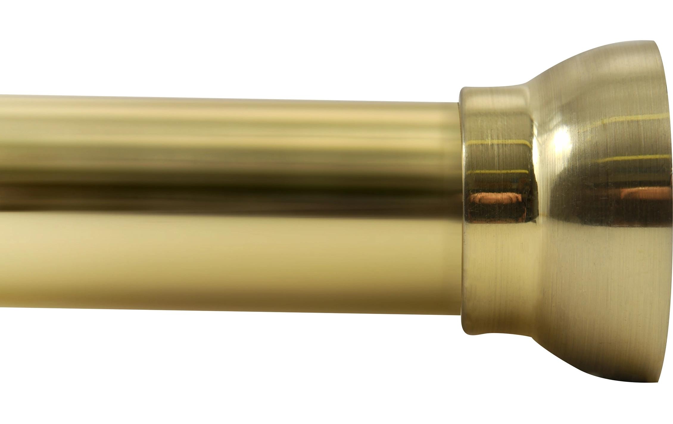 Duschvorhangstange Kreta 75/125 x 2.1 cm, Gold (Alu)Duschvorhangs-Stange ohne Bohren