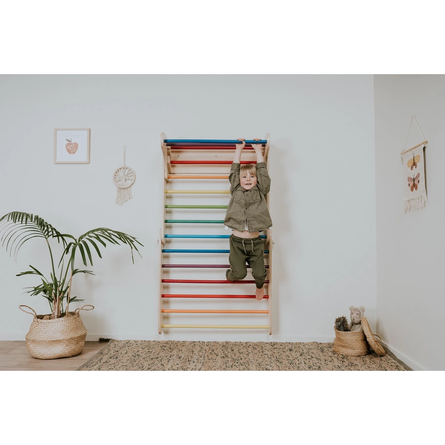 LEG & GO Kletterdreieck – Kletterwand 2in1, Regenbogen