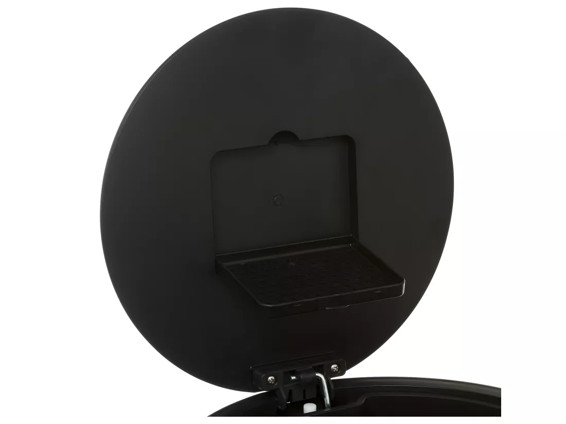 Poubelle ronde 30 Litres en Métal Noir charbon