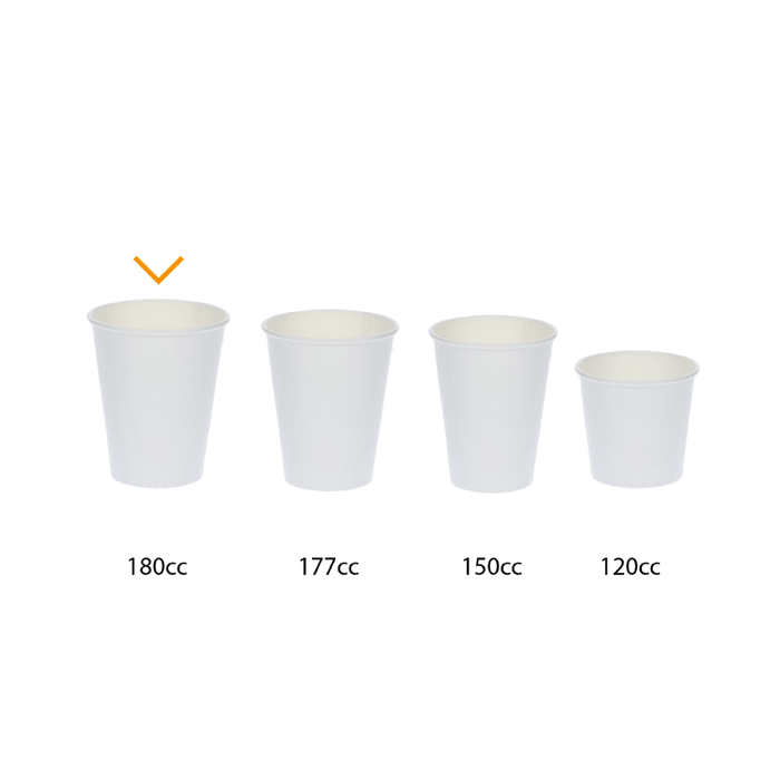 Kartonnen koffiebeker 180cc 7.5oz Ø70mm gestreept