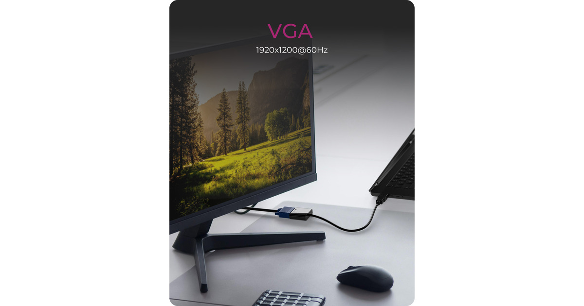 ICY BOXIB-AC502a HDMI naar VGA Adapter  (Zwart)