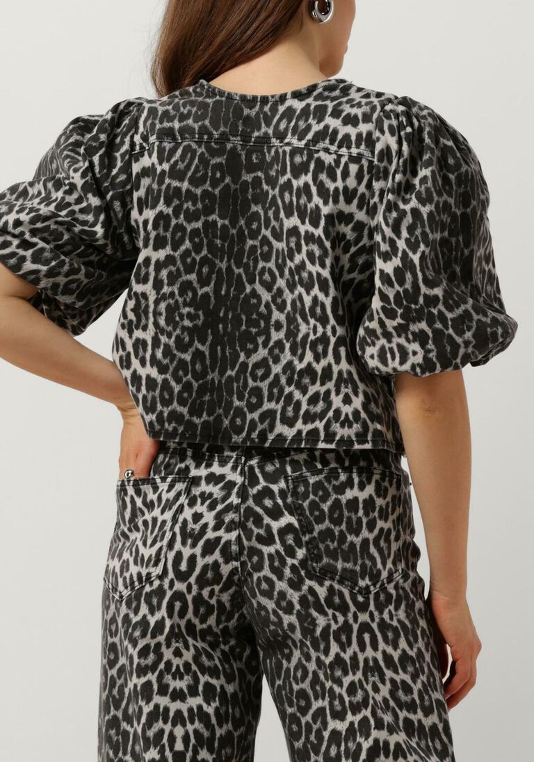grijze co'couture top leocc bow blouse