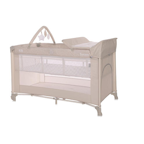 Lit parapluie TORINO 2 hauteurs Beige + accessoires - LORELLI