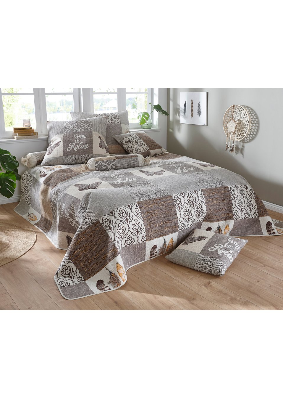 Couvre-lit imprimé patchwork