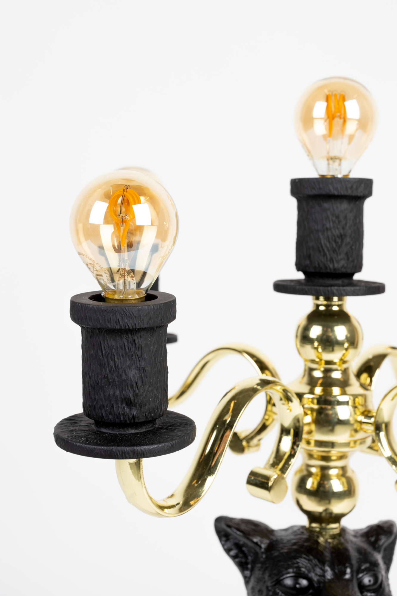 Bold Monkey vloerlamp Proudly Crowned Panther Bold Monkey Proudly Crowned Panther Vloerlamp Zwart