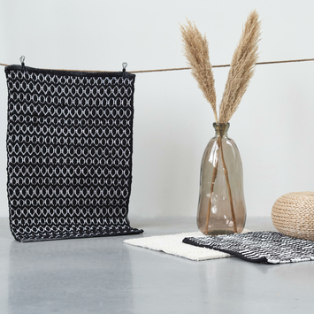 Sealskin badmat boho 60x60cm zwart