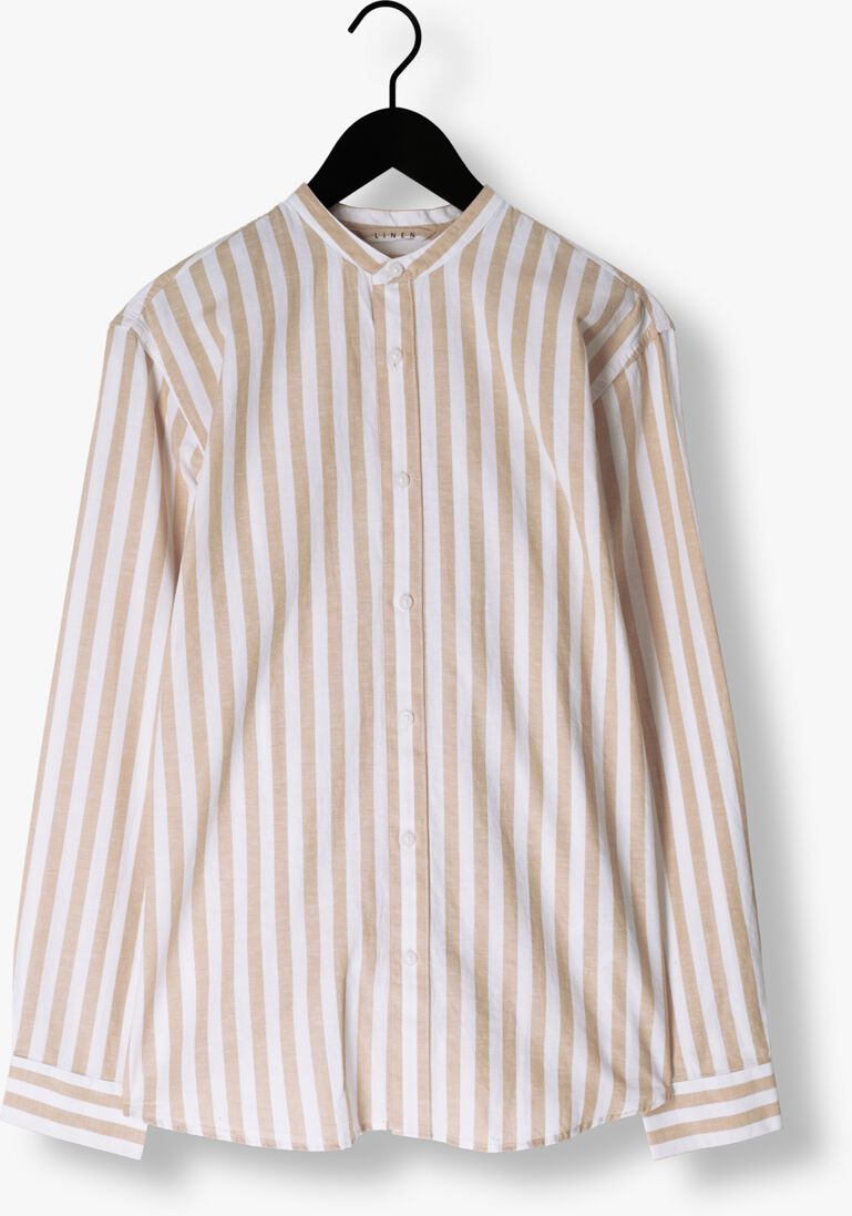 SELECTED HOMME camel selected homme casual overhemd slhslimnew-linen shirt ls band w