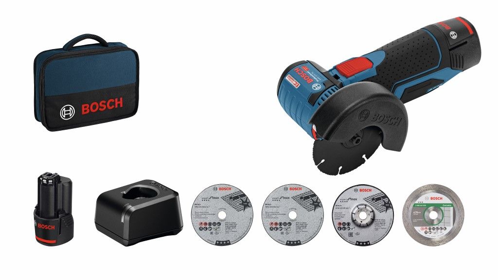 Bosch GWS 12V-76 Accu haakse slijpmachine in Tas - 06019F200C