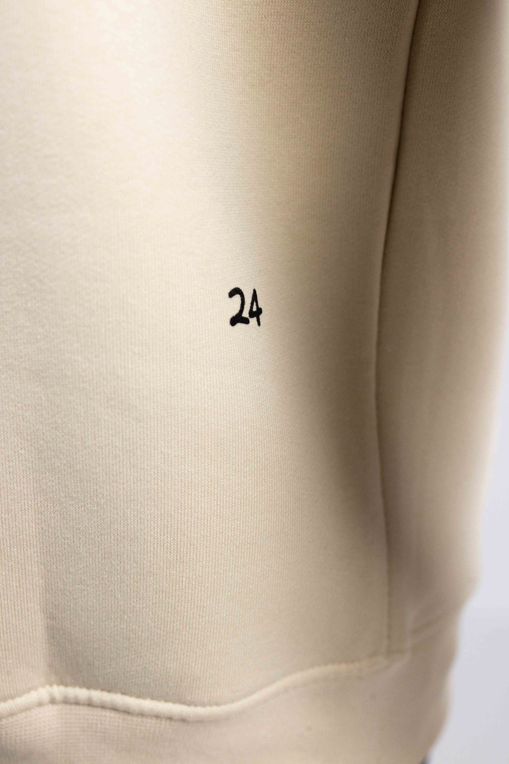 24 Uomo Basic Hoodie Zand Heren