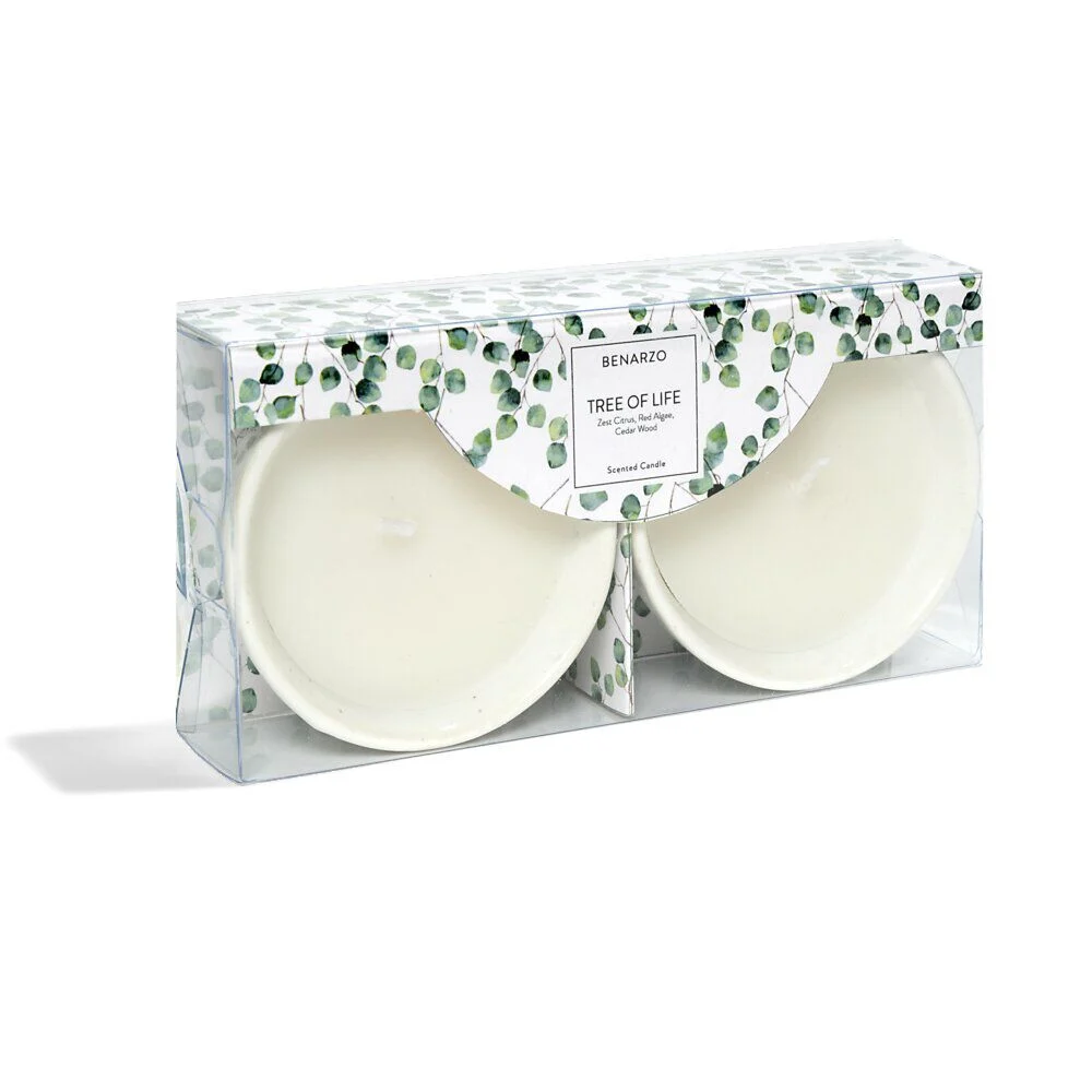 Lot de 2 bougies parfumées 5H dans bol - 3 modèles