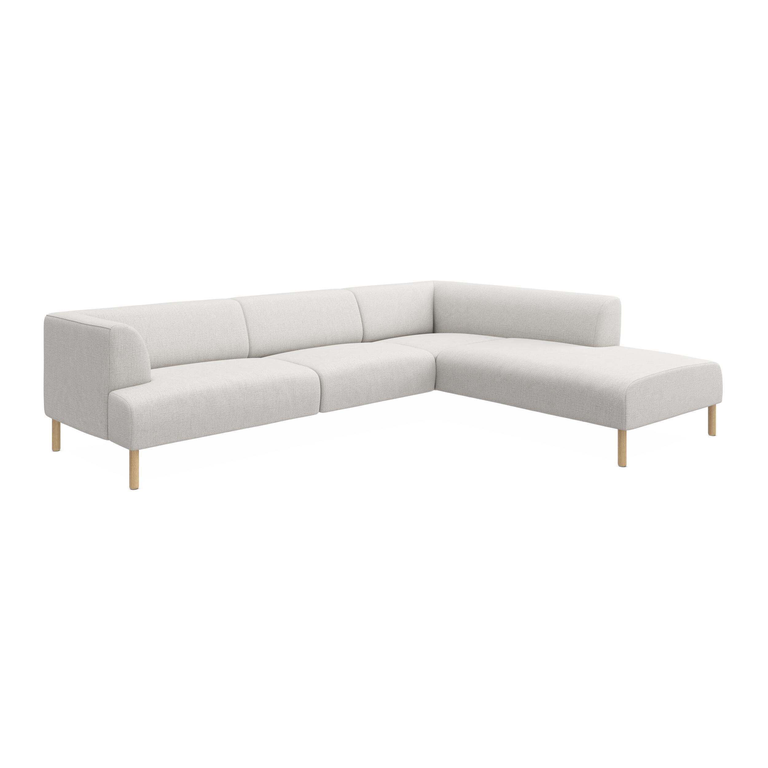 Teron højrevendt sofa med pufafslutning