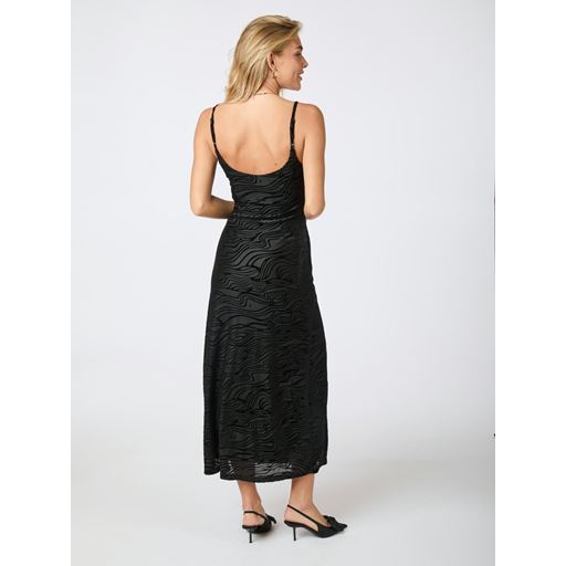 Neo Noir Sali Zebra Burnout Kjole, Black, 34