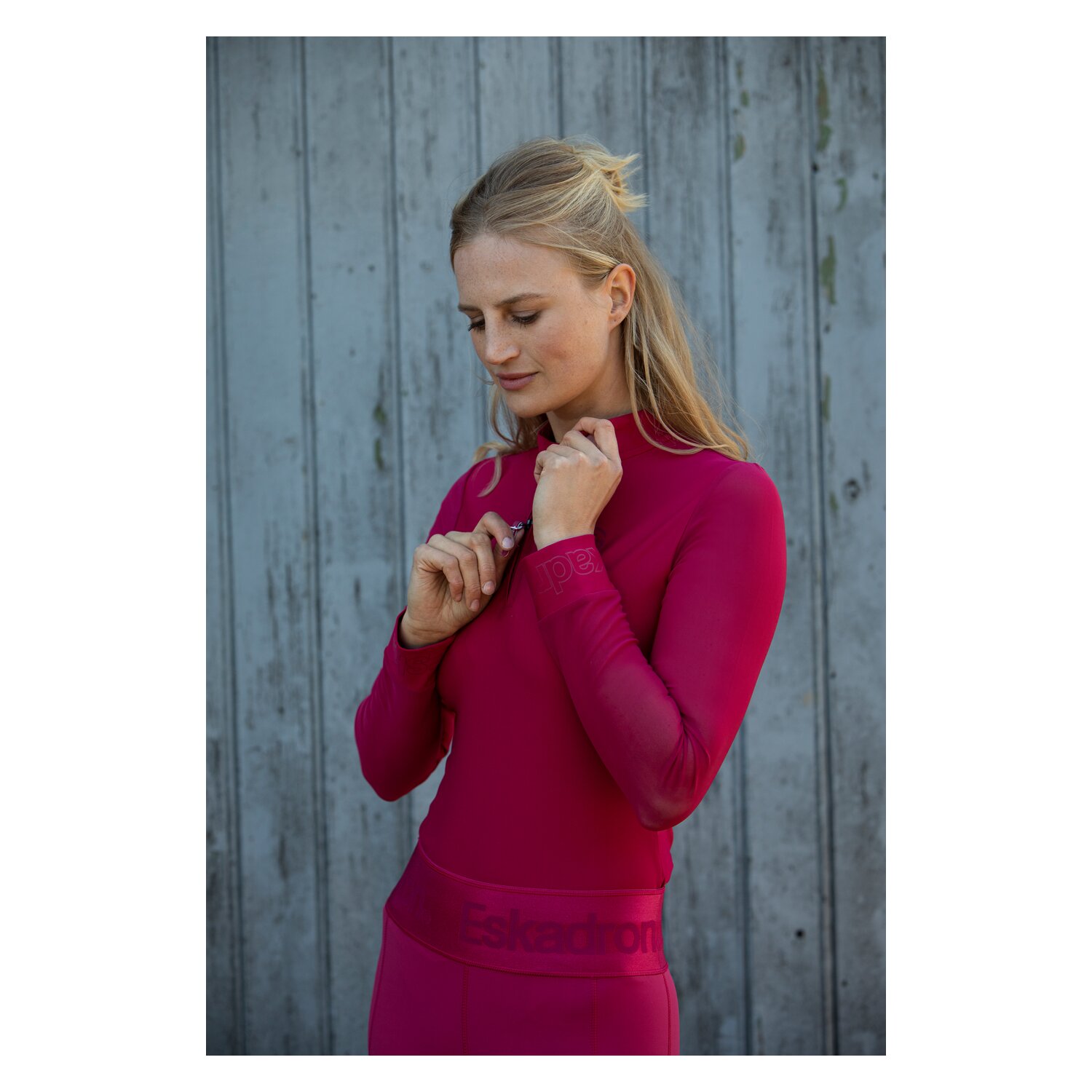 ESKADRON REFLEXX Longsleeve Half-Zip  - berryfusion - XL