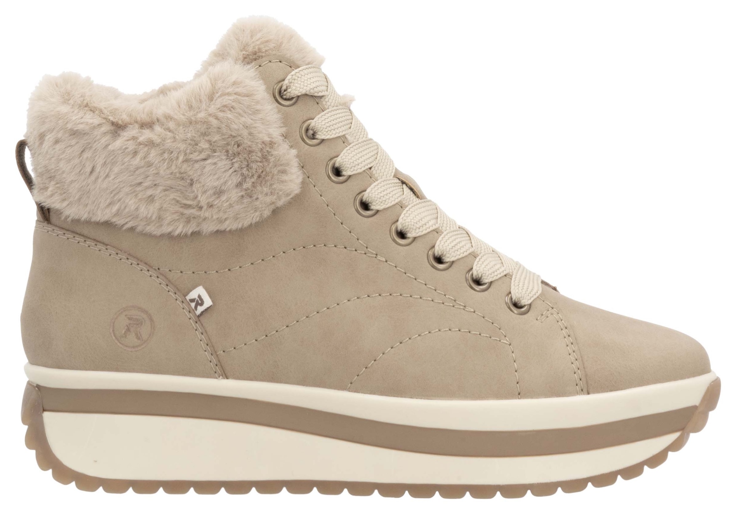 Rieker EVOLUTION Winterboots  Keilsneaker, Plateauboots mit Fellimitatkragen