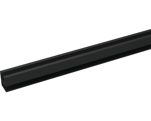 Smart Profile gordijnrailset, enkele rail, zwart, 120 cm