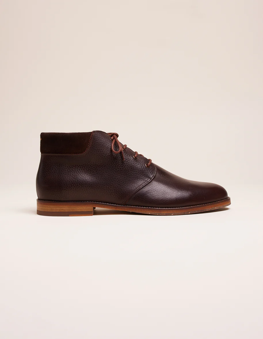 Bottines Gaultier - Pull-up Grainé Marron