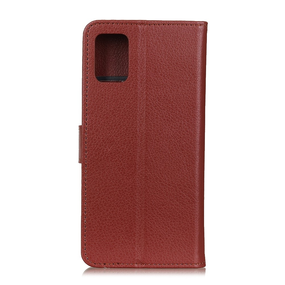 Samsung Galaxy S20 FE / S20 FE 5G Leder Tasche Flip Cover Litchi Look - Braun