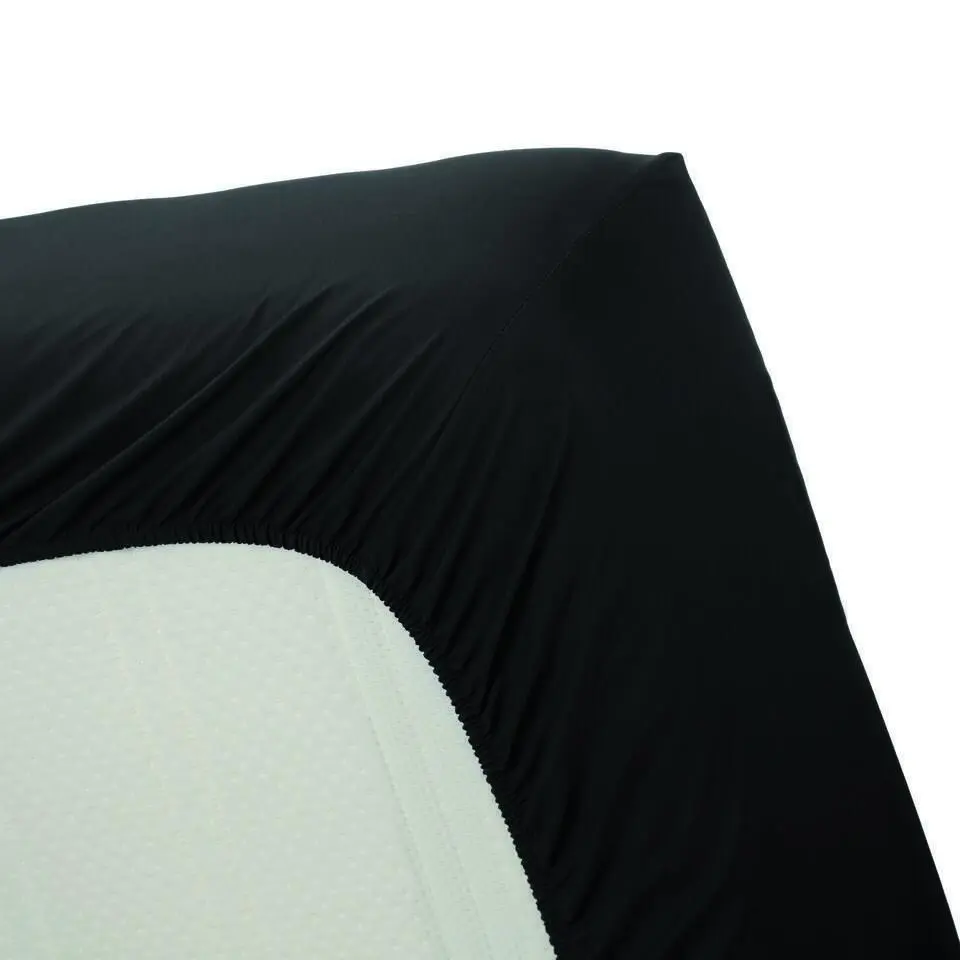 Ambiante Katoen - Splittopper Hoeslaken - 140x200 - Zwart
