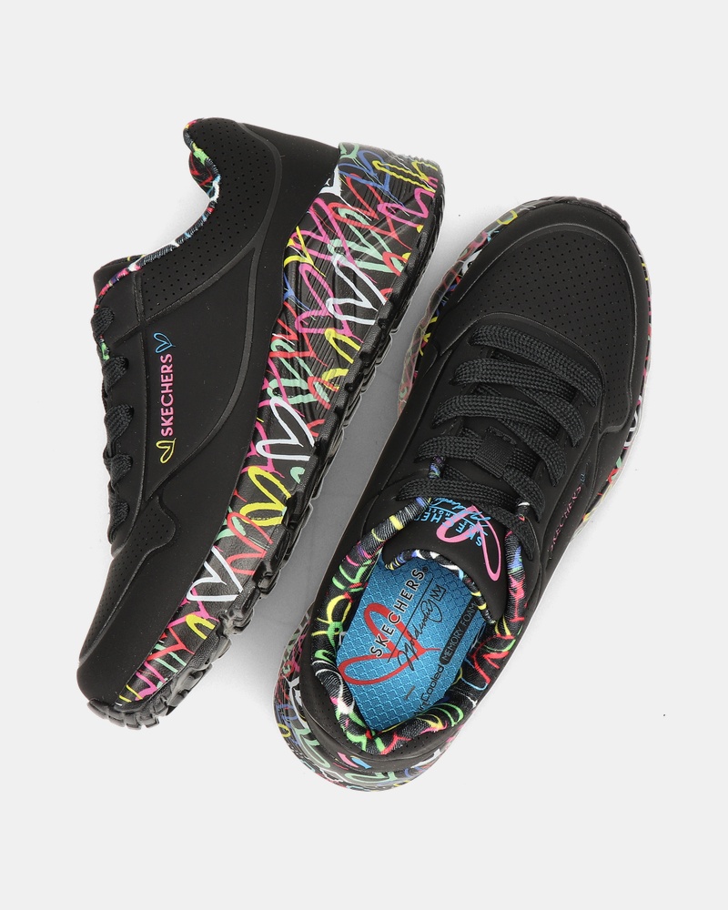 Skechers Uno Lite Lovely Luv Lage sneakers  - zwart