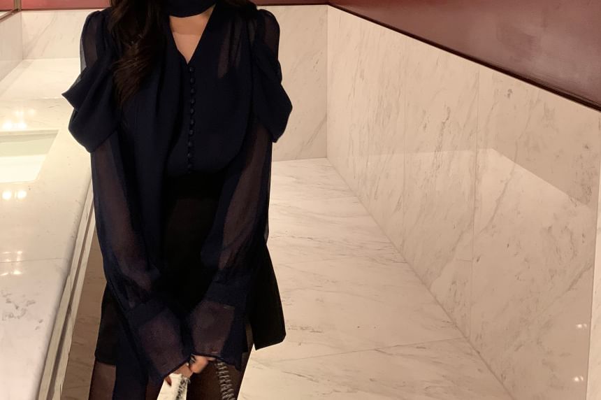 Coris - Blouse met lange mouwen en V-hals