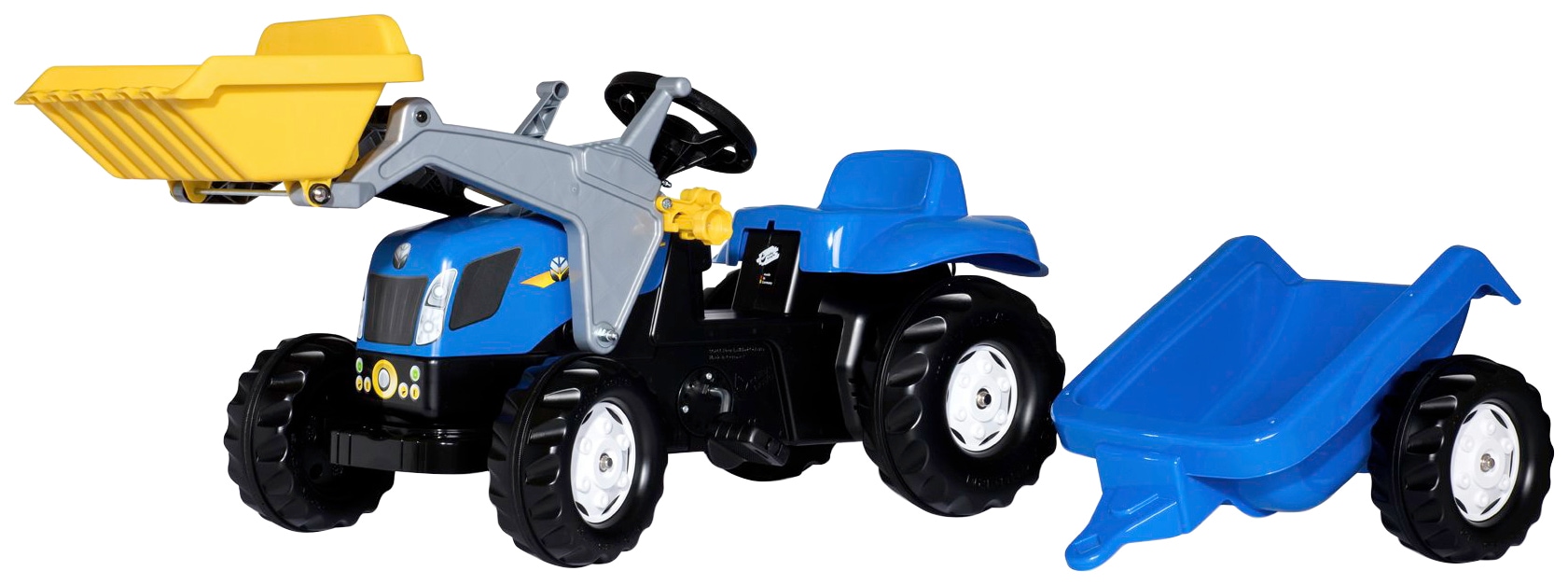 rolly toys® Tretfahrzeug »rollyKid, NH T7040« Traktor mit Trailer und Lader